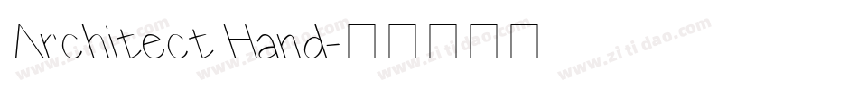 Architect Hand字体转换
